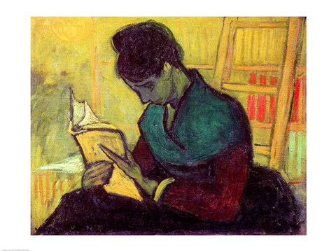 Framed Novel Reader, 1888 Print