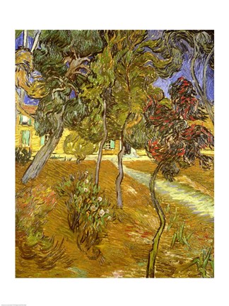 Framed Garden of St. Paul's Hospital, 1889 Print