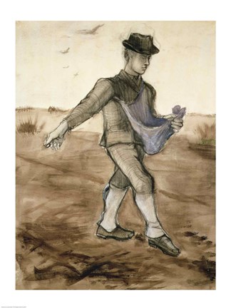 Framed Sower, 1881 Print