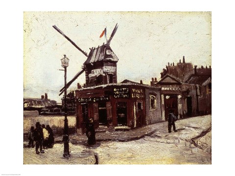 Framed Moulin de la Galette, 1886 Print