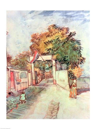 Framed French Street Scene Print