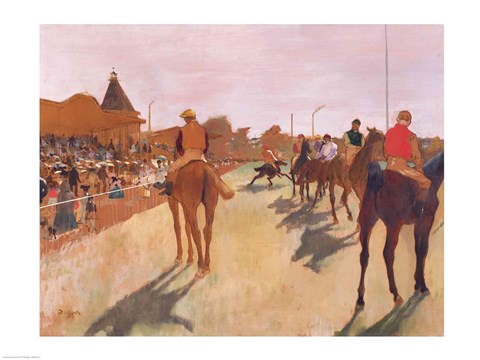 Framed Parade, or Race Horses in front of the Stands Print