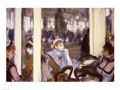 Framed Women on a Cafe Terrace, 1877 Print