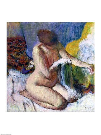 Framed After the Bath, 1895 Print