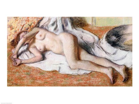 Framed Reclining Nude Print