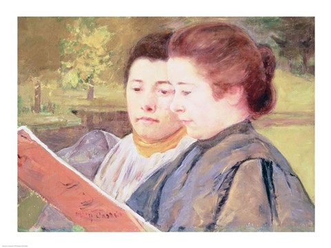 Framed Women Reading Print