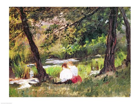 Framed Two Seated Women Print