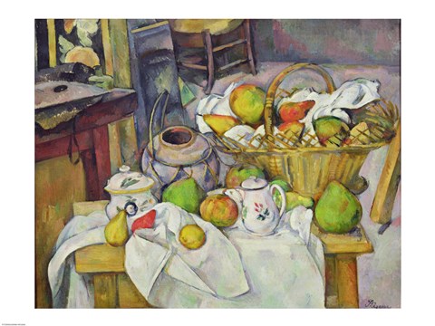 Framed Still life with basket Print