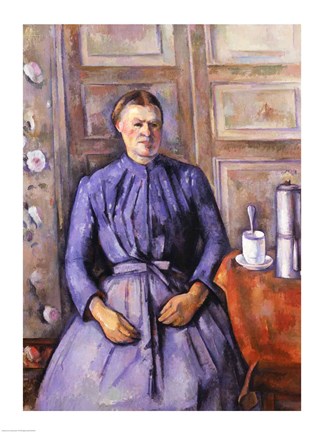 Framed Woman with a Coffee Pot Print