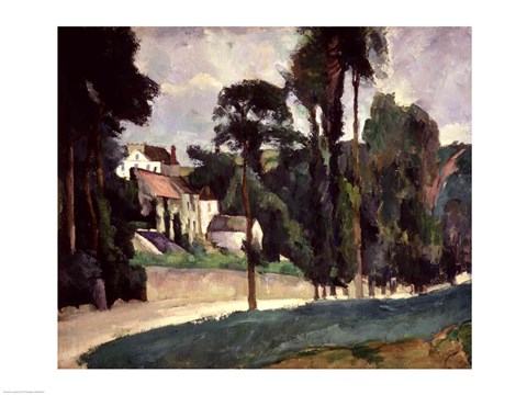 Framed Road at Pontoise, 1875 Print