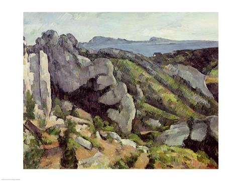 Framed Rocks at L&#39;Estaque Print