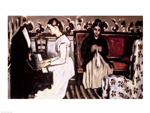 Framed Girl at the Piano Print