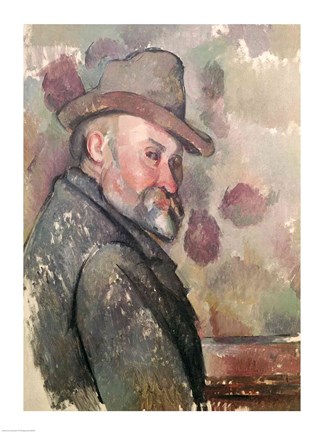 Framed Self Portrait with Hat Print