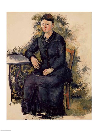 Framed Madame Cezanne in the Garden Print