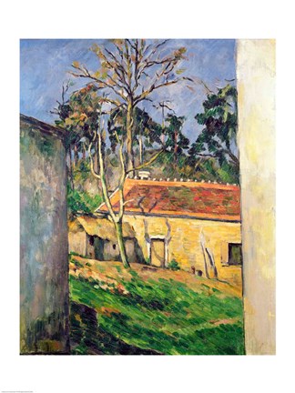 Framed Farmyard at Auvers Print
