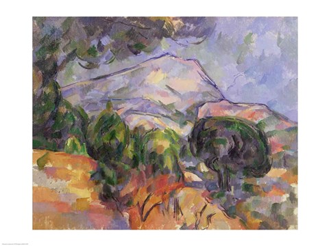 Framed Montagne Sainte-Victoire au-dessus de la route du Tholonet Print