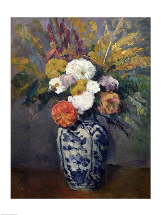 Framed Dahlias Print