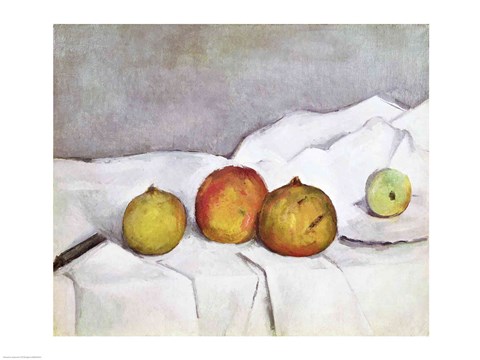 Framed Fruit on a Cloth, c.1890 Print