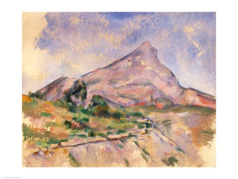Framed Mont Sainte-Victoire, 1897-98 Print