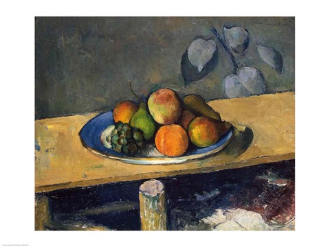 Framed Apples, Pears and Grapes, c.1879 Print