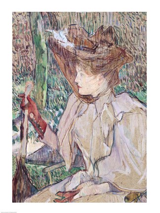 Framed Woman with Gloves, 1891 Print