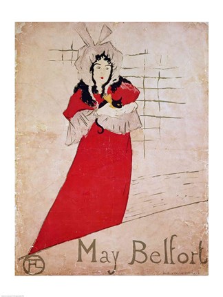Framed May Belfort, France, 1895 Print