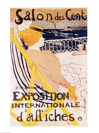 Framed Poster advertising the &#39;Exposition Internationale d&#39;Affiches&#39;, Paris, c.1896 Print