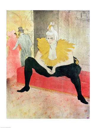 Framed La Clowness Looks Around, Madamoiselle Cha-U-Kao Print