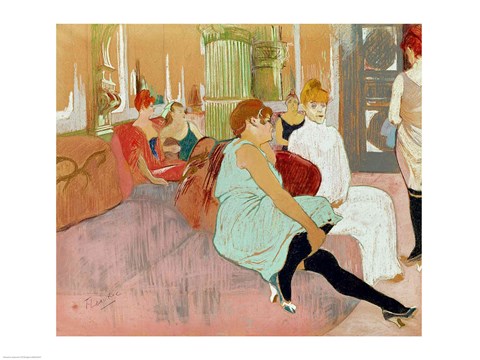 Framed In the Salon at the Rue des Moulins, 1894 Print