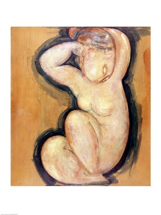 Framed Caryatid, c.1913-14 Print