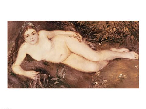 Framed Nymph by a Stream Print