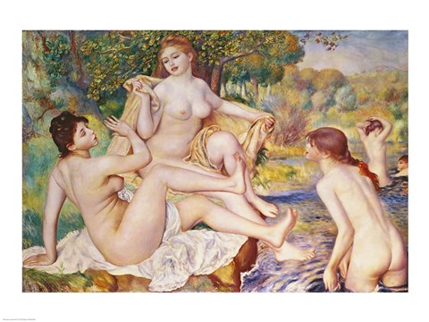 Framed Bathers, 1887 Print