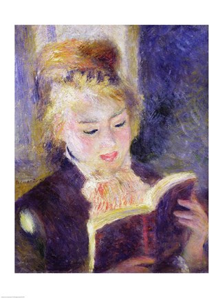 Framed Girl Reading, 1874 Print