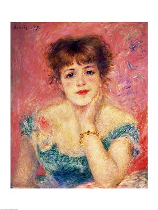 Framed Portrait of the actress Jeanne Samary, 1877 Print