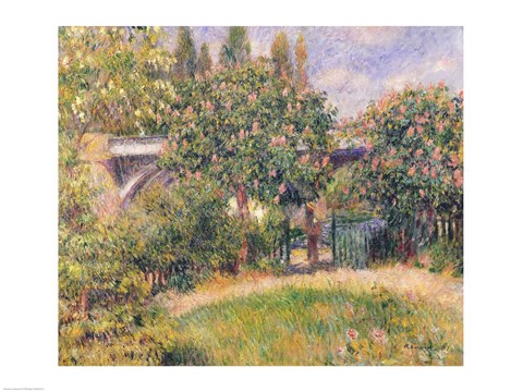 Framed Railway Bridge at Chatou, 1881 Print