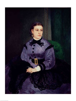 Framed Portrait of Mademoiselle Sicot, 1865 Print
