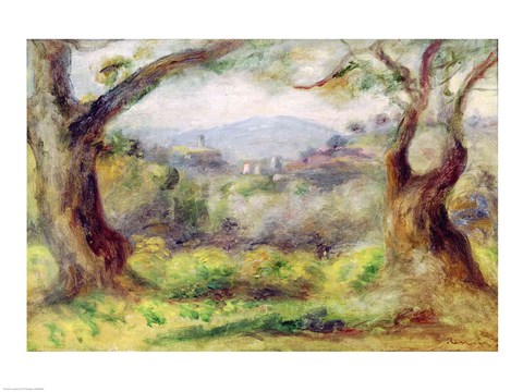 Framed Landscape at Les Collettes, 1910 Print