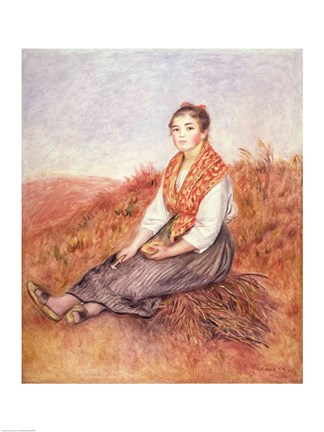 Framed Woman with a bundle of firewood, c.1882 Print