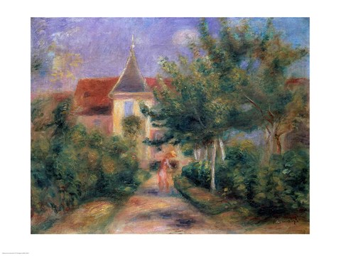 Framed Renoir&#39;s house at Essoyes, 1906 Print