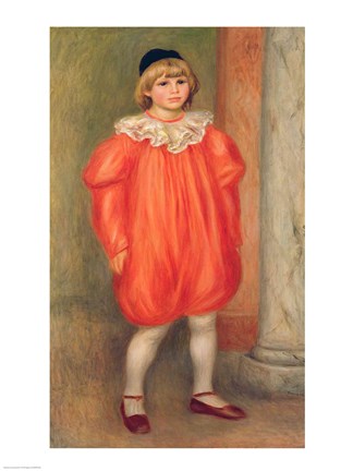 Framed Claude Renoir in a clown costume, 1909 Print