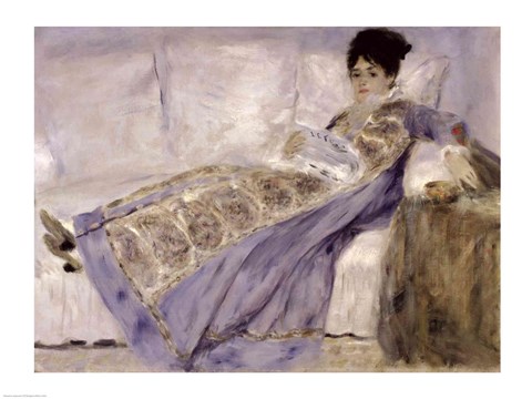 Framed Madame Monet on a Sofa, c.1874 Print