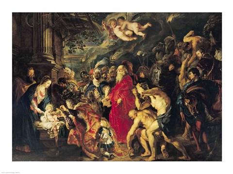 Framed Adoration of the Magi, 1610 Print