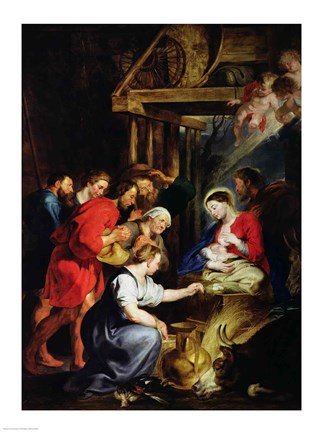 Framed Adoration of the Shepherds Print
