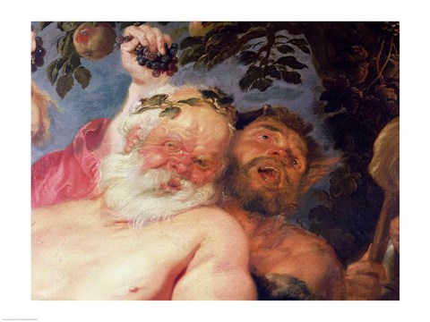 Framed Drunken Silenus Supported by Satyrs Print