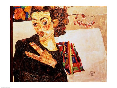 Framed Self Portrait, 1911 Print