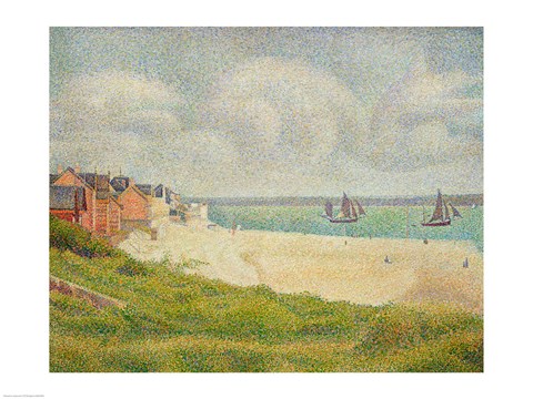Framed Le Crotoy looking Upstream, 1889 Print