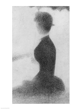 Framed Study for Sunday Afternoon on the Island of La Grande Jatte (seated woman detail) Print