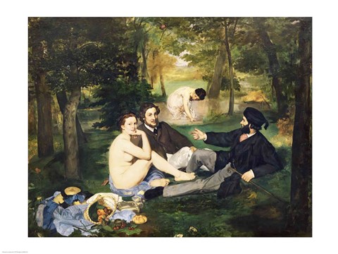 Framed Dejeuner sur l'Herbe, 1863 Print