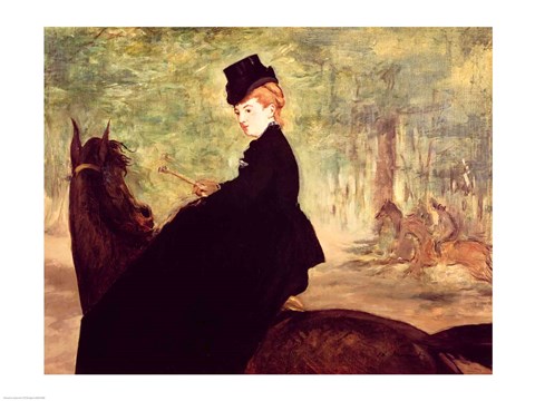 Framed Horsewoman, 1875 Print