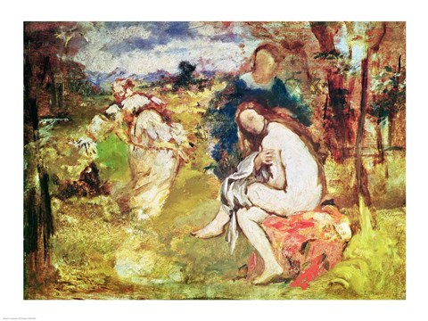 Framed Study for 'The Surprised Nymph', 1860 Print